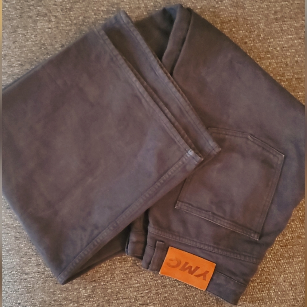 YMC Ultra Wide Leg, High Rise Black Jeans (Size L)